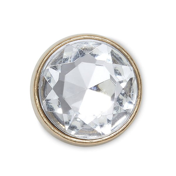 Jibbitz™ Gold Clear Gem