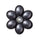 Jibbitz™ Charcoal Flower Gem