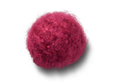 Magenta Faux Mohair Puff