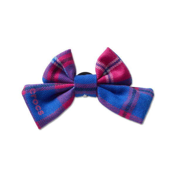 JIbbitz Pink Plaid Knit Bow