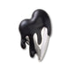Jibbitz™ Silver And Black Enamel Heart