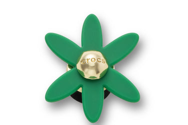 Jibittz Retro Green Spinner Flower
