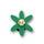 Jibittz Retro Green Spinner Flower