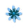 Jibbitz™ Faux Leather Blue Flower