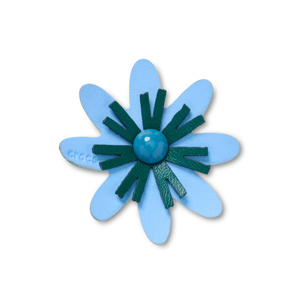 Jibbitz™ Faux Leather Blue Flower