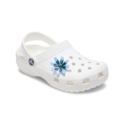 Jibbitz™ Faux Leather Blue Flower