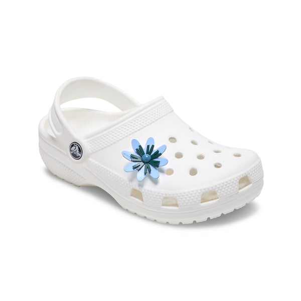 Jibbitz™ Faux Leather Blue Flower