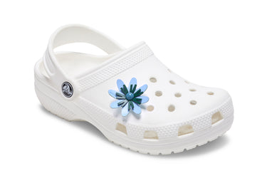 Jibbitz™ Faux Leather Blue Flower
